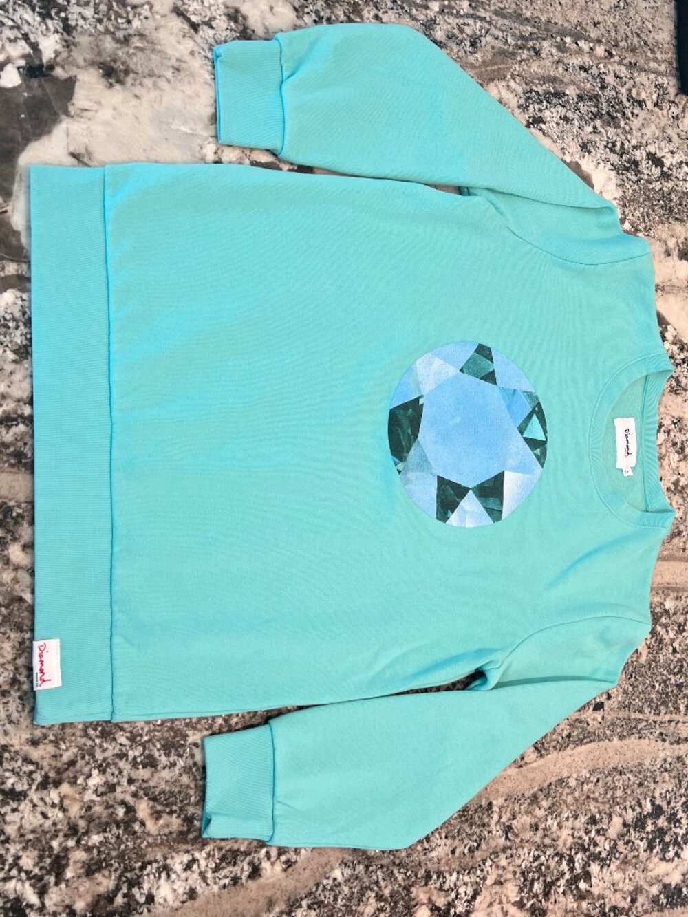 Diamond Supply Co. Men's Blue and Green Sweatshirt